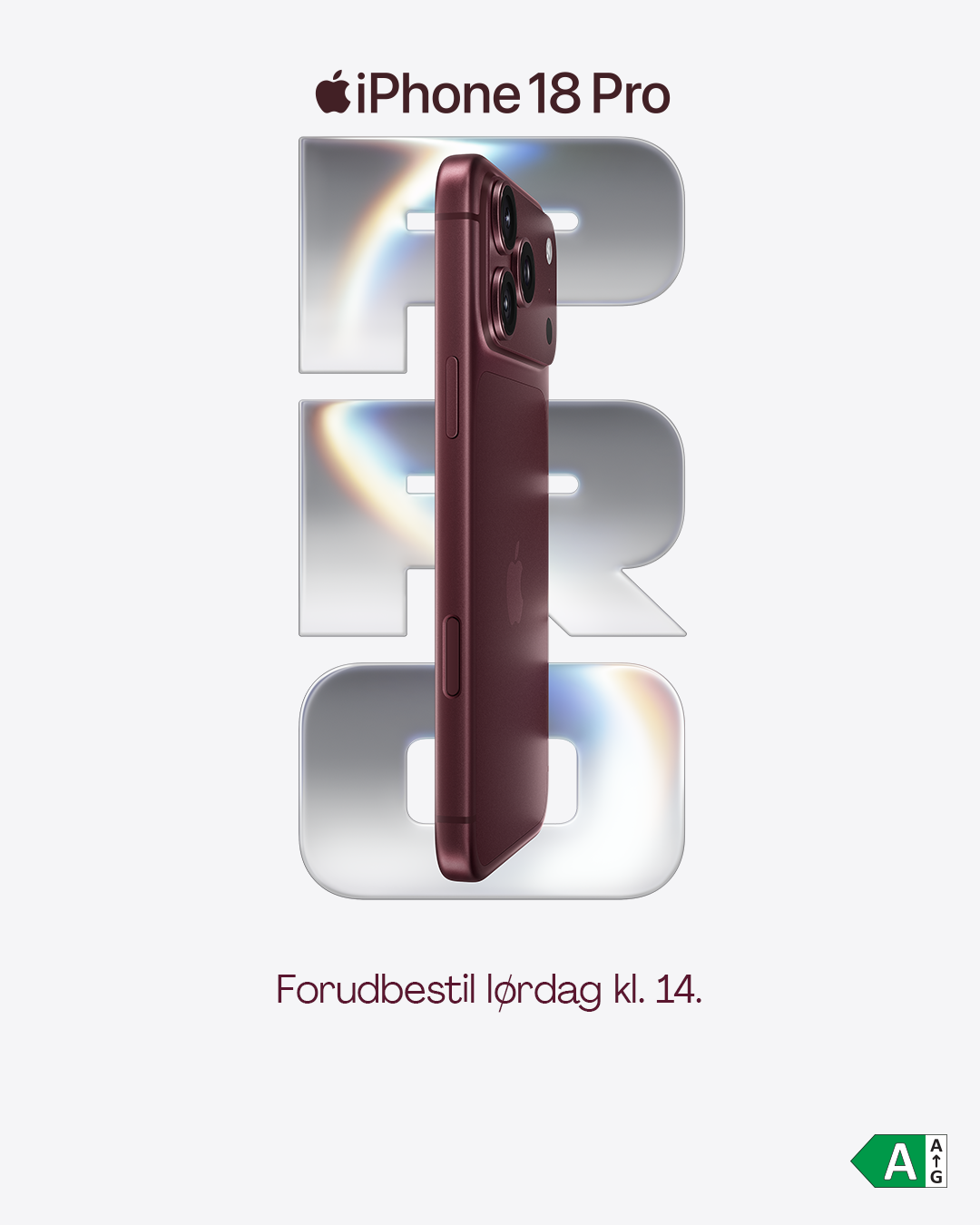 iPhone 18 Pro. Forudbestil lørdag kl. 14