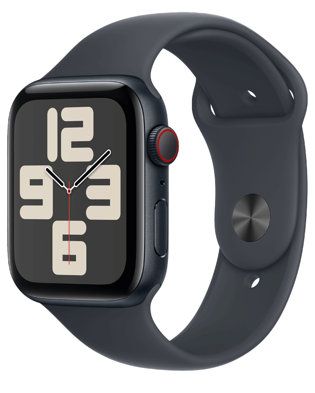 Apple Watch SE (2024) GPS + Cellular 40mm Midnight Aluminium Case med Midnight Sport Band i S/M med abonnement. Mindstepris: 2522.00 kr.
