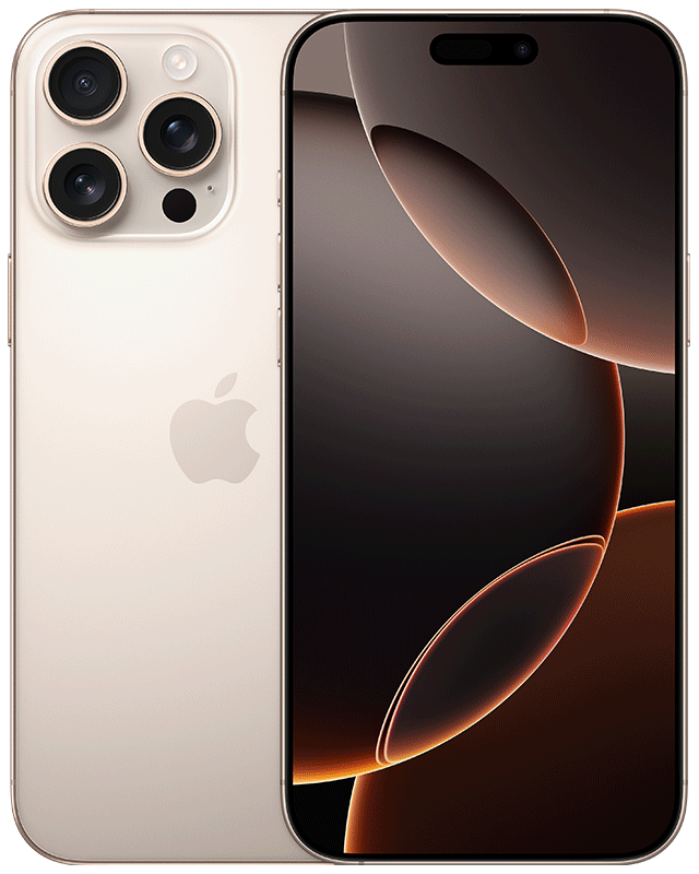 Apple iPhone 16 Pro 128GB Desert. Mindstepris: 7822.00 kr. (med abonnement)